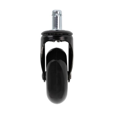 Ruedas para taburete Roll Speed negras, set de 5 unidades — vista frontal