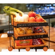 Panier en osier pour le pain fruit et légumes pour la cuisine 3-horizontal odoxie