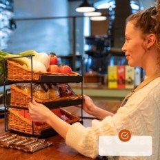 Kurvkurv til brødfrugt og grøntsager til køkken 3-horisontale ODOXIA