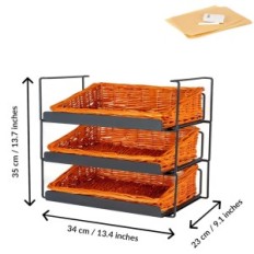 Panier en osier pour le pain fruit et légumes pour la cuisine 3-horizontal odoxie