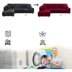 Ufuldstændig dækning for L. Lydevo 3 + 4OS hjørne sofa. rødvin