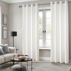 Mieulee Velvet Rideaux Blanc Blackout 2 PCS. Sur les troupeaux 140x280 cm
