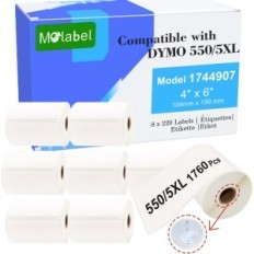 Dymo 104x159mm Molabel Ετικέτες εκτυπωτή S0904980 8 Αυτοκόλλητοι κυλίνδρους