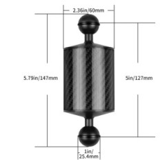 Plávajúce uhlíkové ramená pre potápanie 5 "D60mm 2ks letonPower Výstava