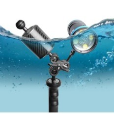 Brazos de carbono flotante para buceo 5 "D60mm 2pcs de exhibición de Letoncesto