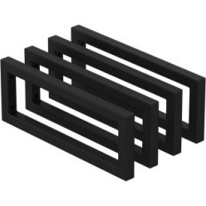 Zidni nosač za police i umivaonik Mordx 40b-4p crni metal 40 cm 4 kom.