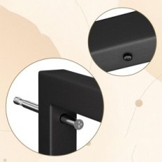 Support mural pour étagères et lavabos Mordx 40B-4P noir en métal noir 40 cm 4 pcs.