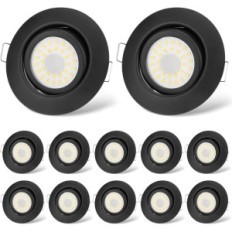 LED LED LED 6W 230V CLOKSH C006 Black Soe 3000K 12 tk.