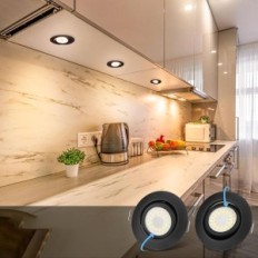 LED LED LED 6W 230V CLOKSH C006 Svart Varm 3000K 12 PCer.