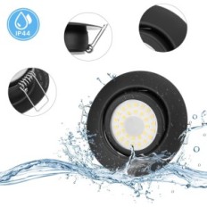 LED-LED-LED 6W 230V CLOKSH C006 Schwarz Warm 3000K 12 PCs.