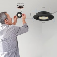 LED LED LED 6W 230V Cloksh C006 nero caldo 3000k 12 pezzi.