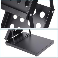 Soporte de catálogos de plegado Wetiung 4 bolsillos con bolsa negra