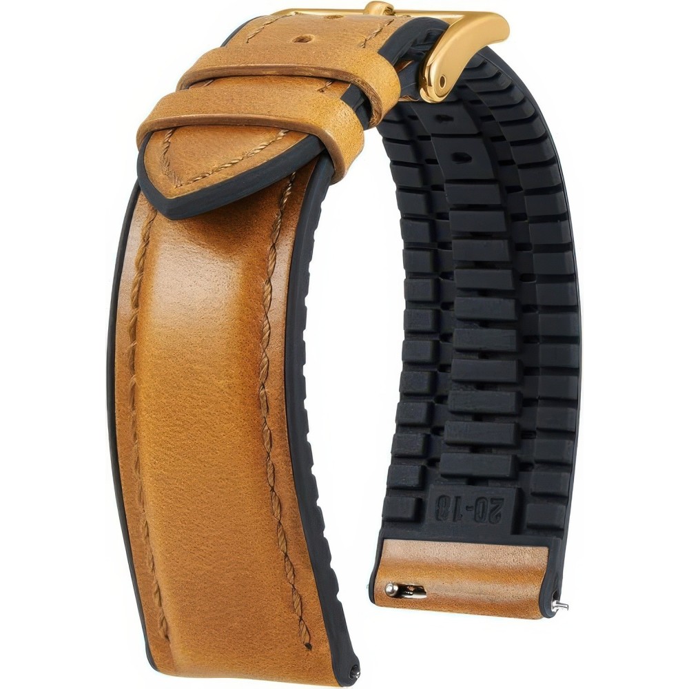 Παρακολουθήστε δερμάτινο λουράκι 18-16mm unisex binlun λαδιού γρήγορη κούμπωμα