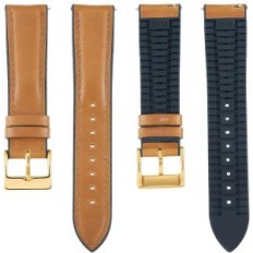 Watch leather strap 18-16mm Unisex Binlun oiled fast clasp