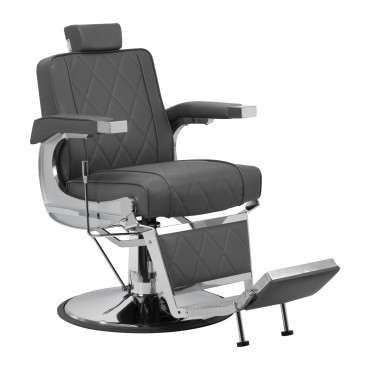 Sillón de barbero Hair System BM88066 gris — vista frontal