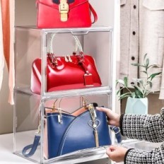 Organizer für Taschen Linyapry 4 Stück. Acrylkästen mit gestapelten magnetischen Türen