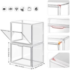 Organizer für Taschen Linyapry 4 Stück. Acrylkästen mit gestapelten magnetischen Türen