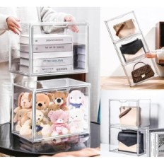 Organizátor pre tašky LINYAPRY 4 ks. Akrylové boxy s naskladanými magnetickými dverami