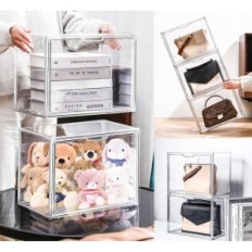 Organizer für Taschen Linyapry 4 Stück. Acrylkästen mit gestapelten magnetischen Türen