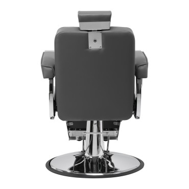 Barberski stol Hair System BM88066 siv — zadnji pogled