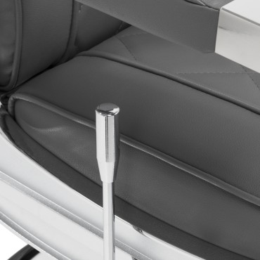 Hair System barberstol BM88066 grå — närbild av sits