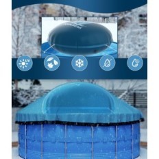 Zimska blazina za bazen PoolBear 2x4 m XXL s popravilom Komplet