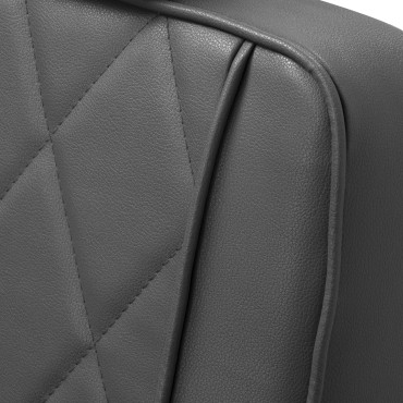 Hair System Barbierstuhl BM88066 Grau — Detailaufnahme Rückenlehne