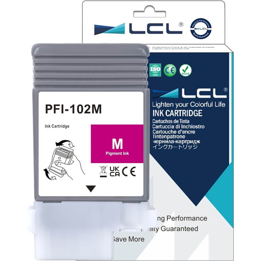 LCL PFI102M Magenta voor Canon ImagePrograph IPF500-IPF765 LCL 1 PC.