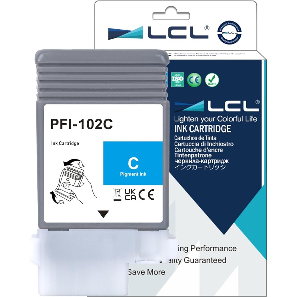 LCL PFI102C Cyan za Canon ImageProgram IPF500-IPF765 LCL 1 kos.