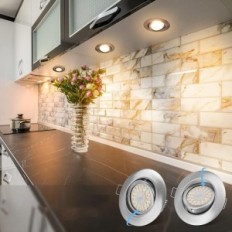 Protezioni a led rotanti 12 pezzi. 6W IP44 per bagno 3-gradi White White 3000K