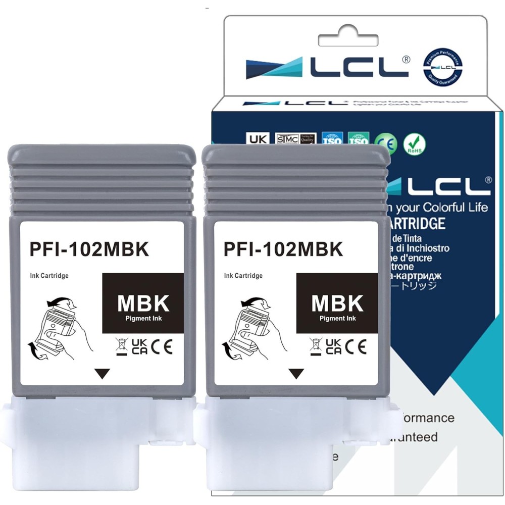 PFI102 MBK naar Canon ImagePrograaf IPF500-IPF765 LCL 2 PCS.