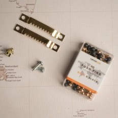 Carte du monde sur toile avec une décoration allemande de liège 70x50 cm motif 9