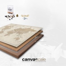 World map on canvas with a German cork decoration 70x50 cm pattern 9