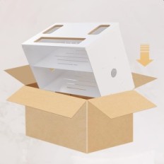 Router box and CATEKRO modem with white cables management