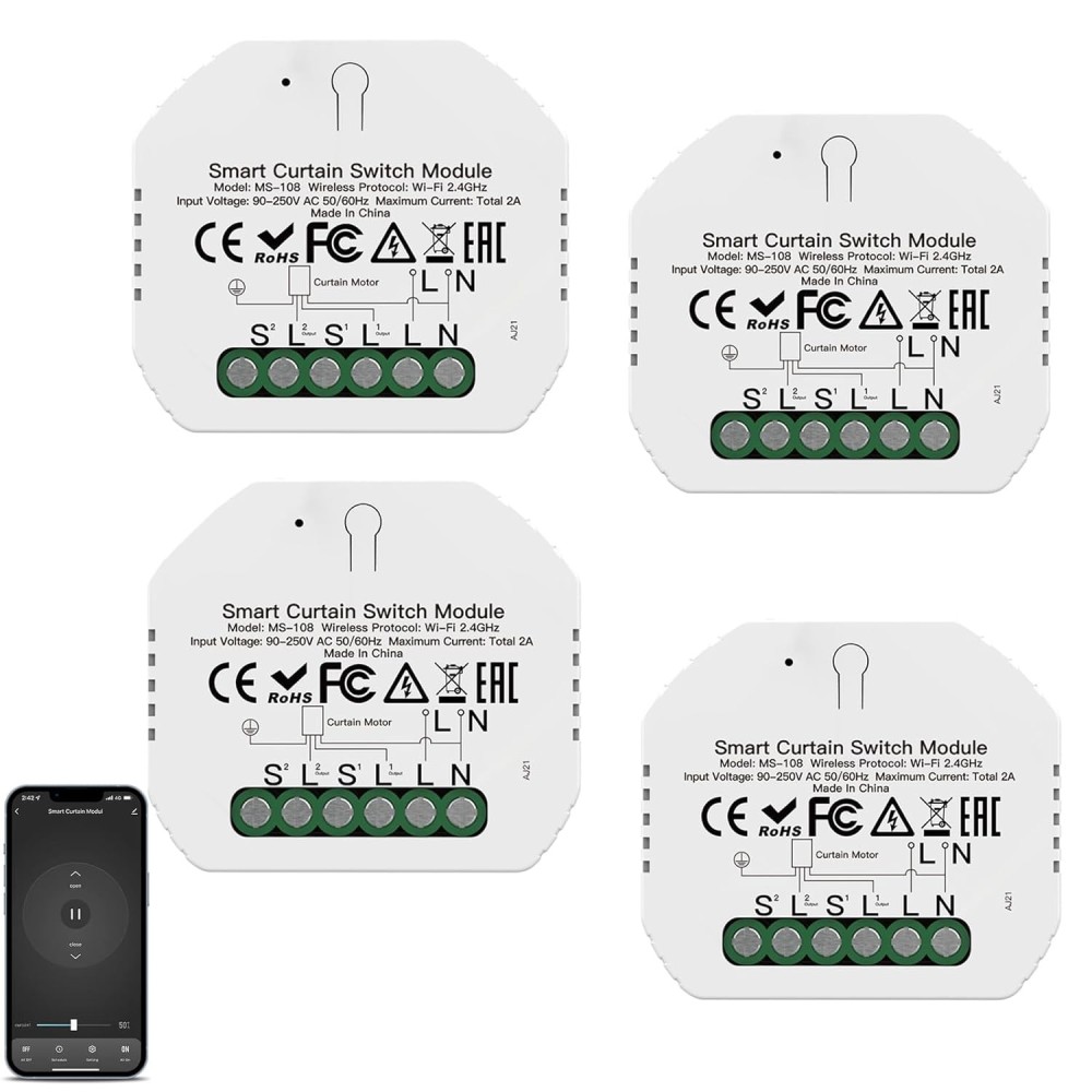 WiFi modul za valj 2.4 GHz MS-108 Alex / Google Domov Timer Tuya 4 kos.