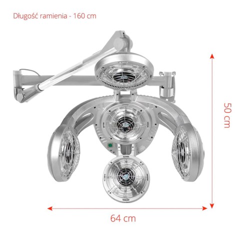 Gabbiano επιτοίχιος θερμαντικός στεγνωτήρας GD-505W μαύρος — προβολή από μπροστά