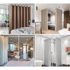 Room compartment Curtain on the Distribution Rod 280x317 cm Exhibition