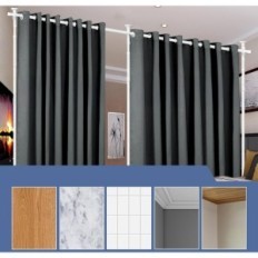 Værelsesrumsgardin på distributionsstangen 280x317 cm Udstilling