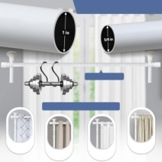 Room compartment Curtain on the Distribution Rod 280x317 cm Exhibition