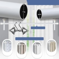 Room compartment Curtain on the Distribution Rod 280x317 cm Exhibition