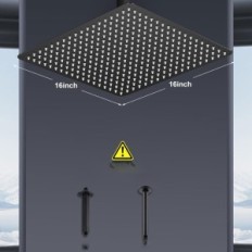 Použité 40 cm stropní pláštěnka černá ocel 304 čtverečních