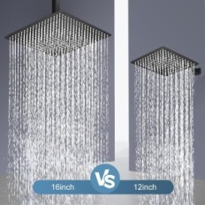 UŻYWANE Deszczownica sufitowa 40cm KINLIV czarna stal 304 kwadratowa