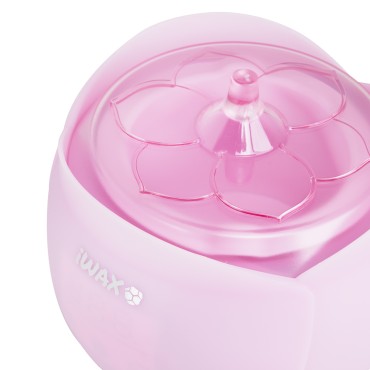 Calentador de cera iWax Flower rosa — detalle de la superficie