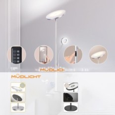 UŻYWANE Lampa stojąca LED 35W Modlicht MF18805 4200LM srebrna z lampką