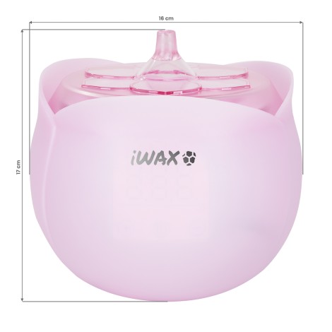 Calentador de cera iWax Flower rosa — vista frontal