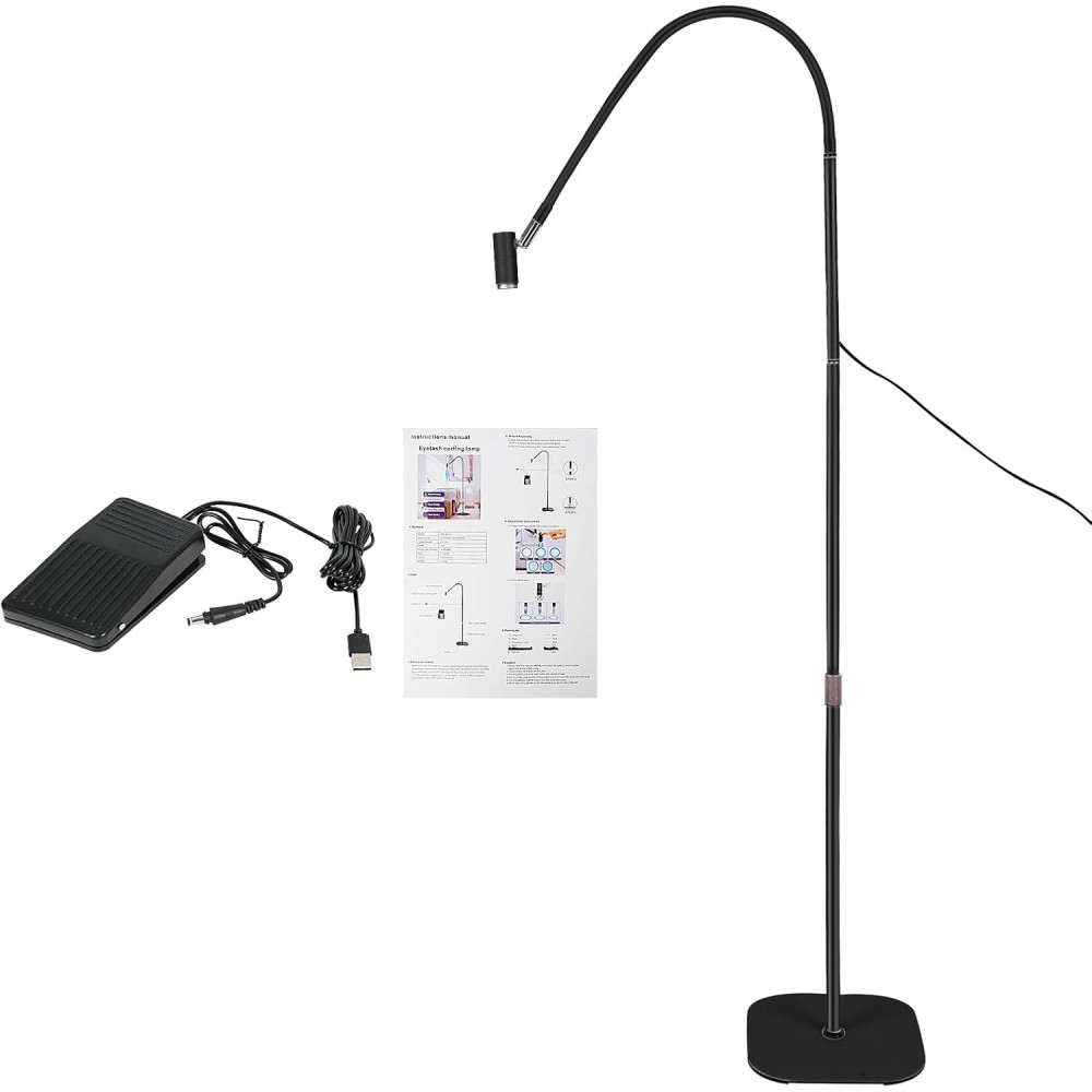 UNFLET UV-lampe for 6W øyenvipper med fleksibel med fotbryter og justering