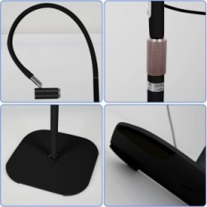 Lámpara UV incompleta para pestañas de 6W con flexibilidad con interruptor de pie y ajuste