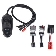 Motorista de cadeira de rodas de 4 botões com exposição de joystick de freio