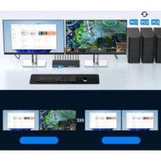 Switch de KVM usado USB 3.0 HDMI + DisplayPort 3 PC 4 USB CMSTEDCD VP-SW331