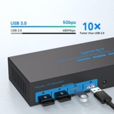 Usato Kvm Switch USB 3.0 HDMI + DisplayPort 3 PC 4 USB CmStedCD VP-SW331